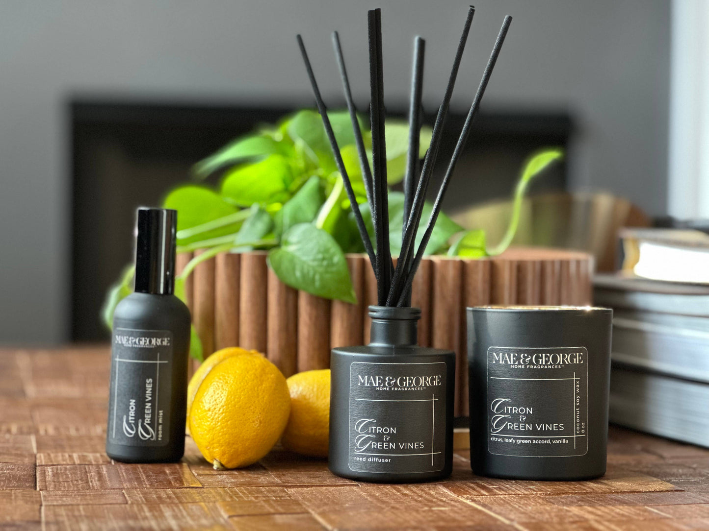 Amber Collection: Citron Green Vines Reed Diffuser