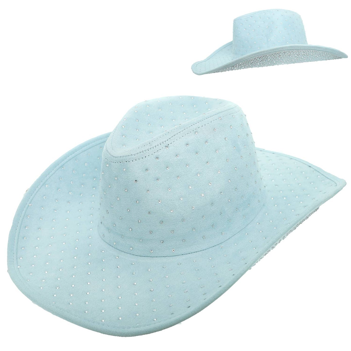 Fashion Rhinestone Jeweled Cow Boy Hat