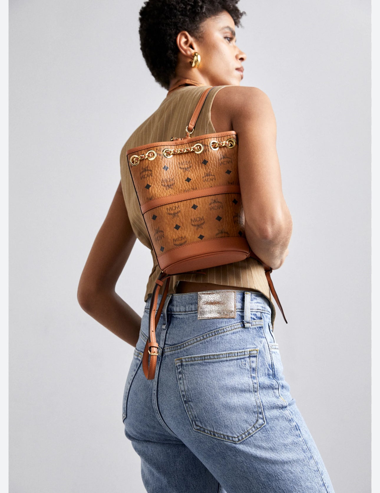 MCM Aren Mini Chain Backpack