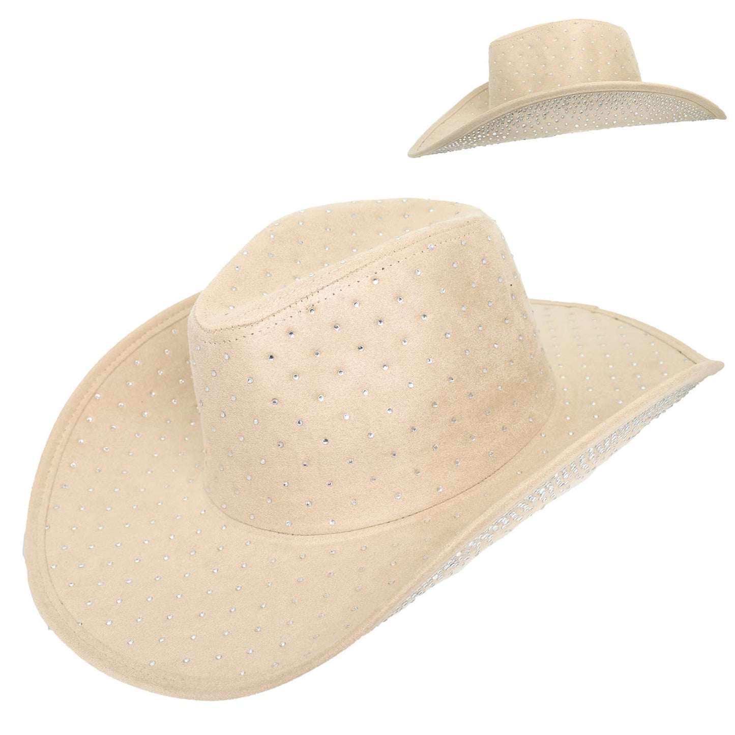 Fashion Rhinestone Jeweled Cow Boy Hat
