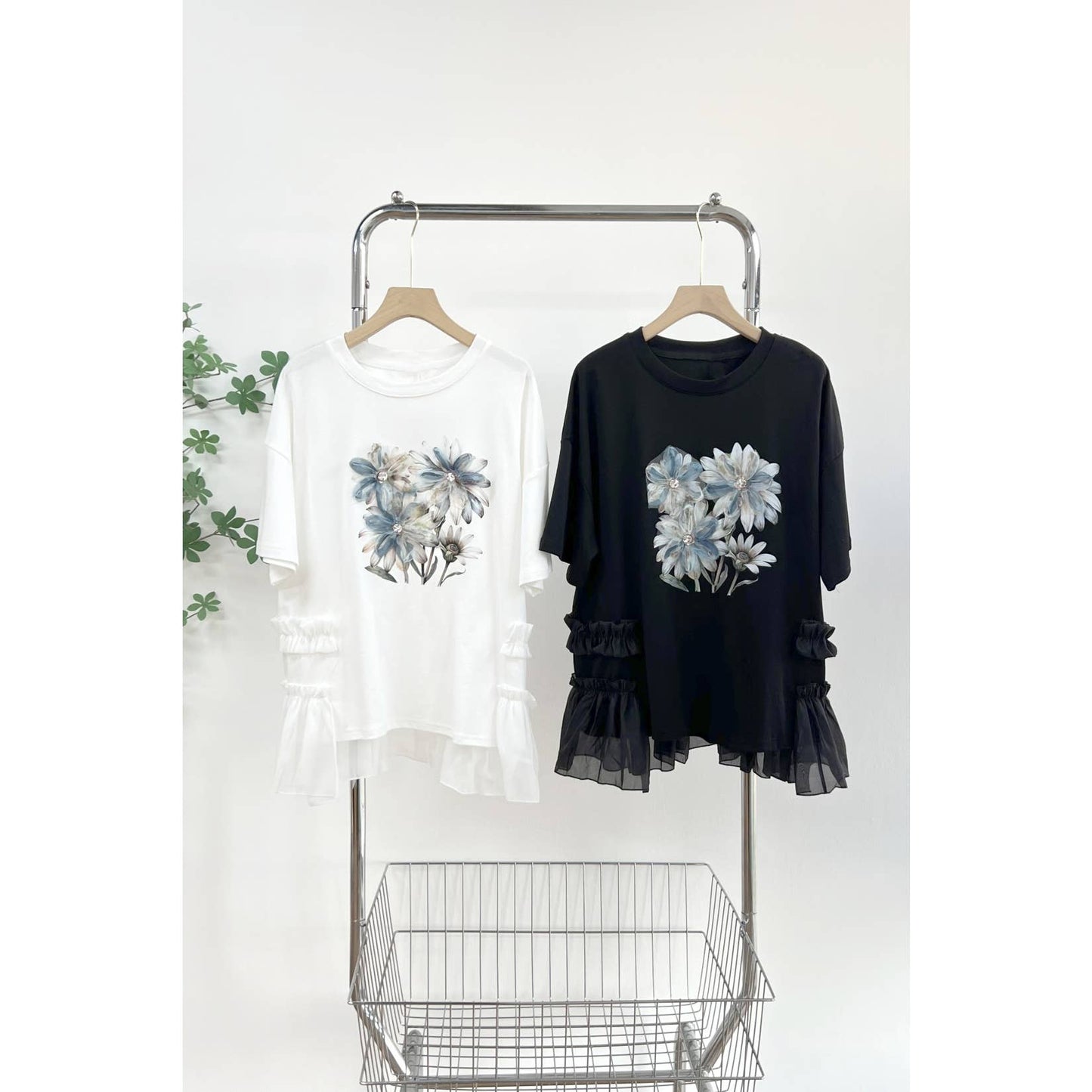 Floral Embellished T Shirt