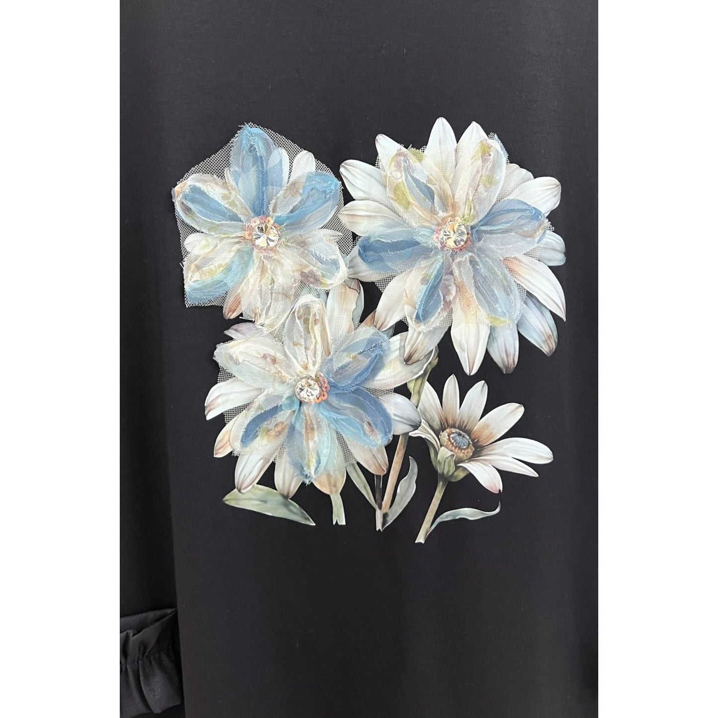 Floral Embellished T Shirt