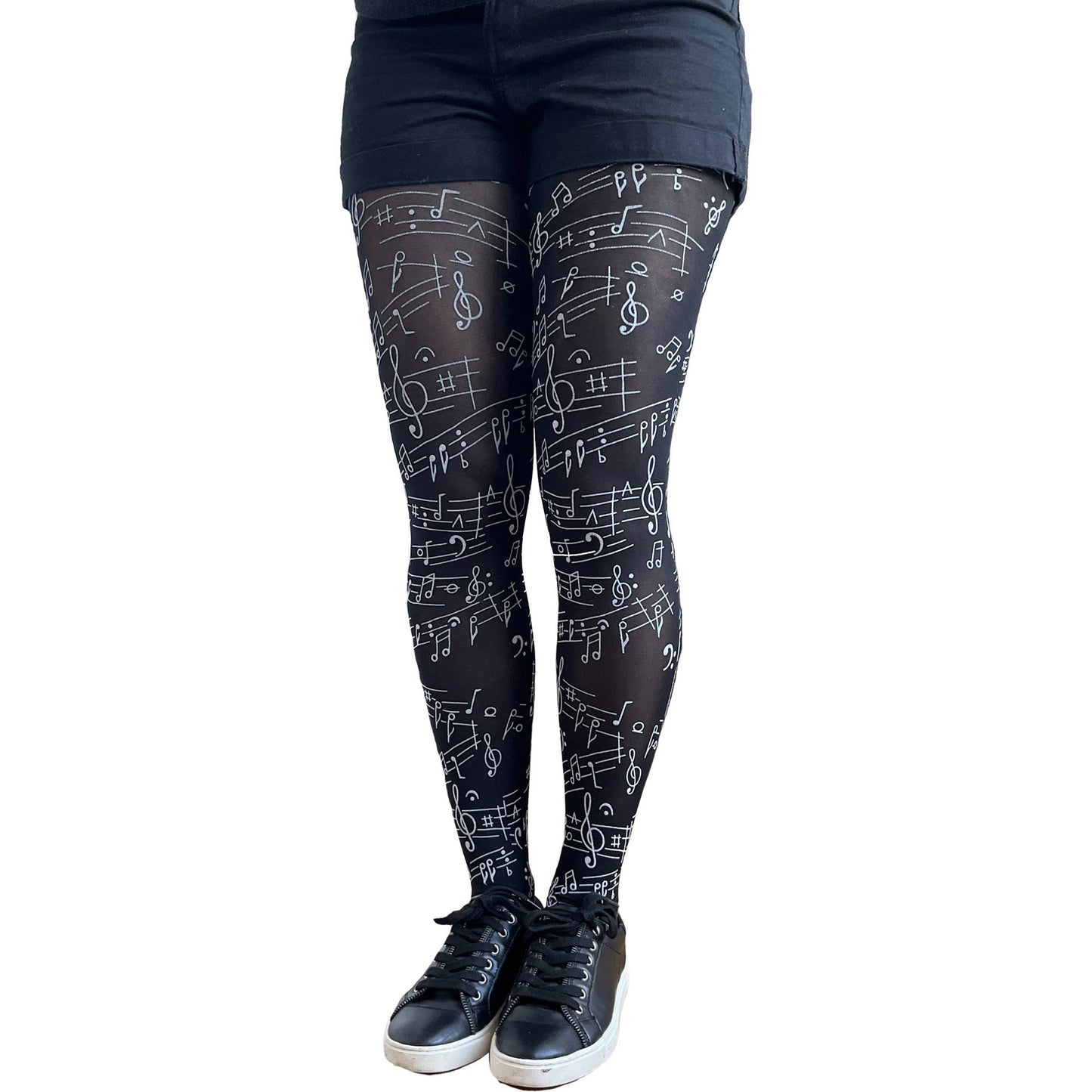 Black Music Opaque Tights
