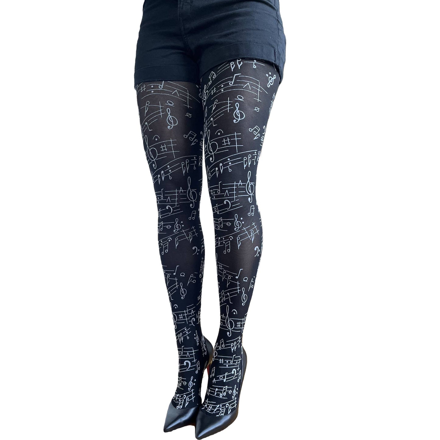 Black Music Opaque Tights