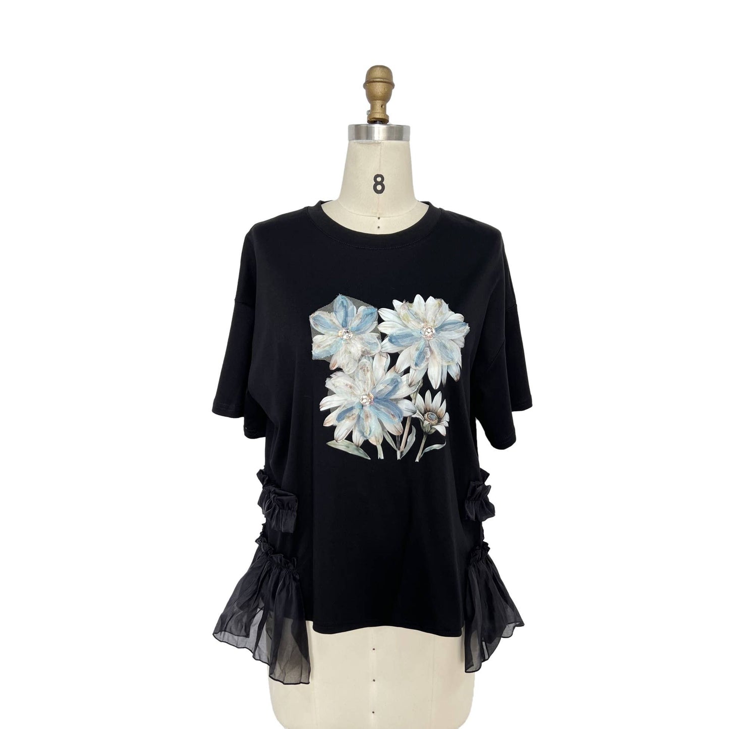 Floral Embellished T Shirt