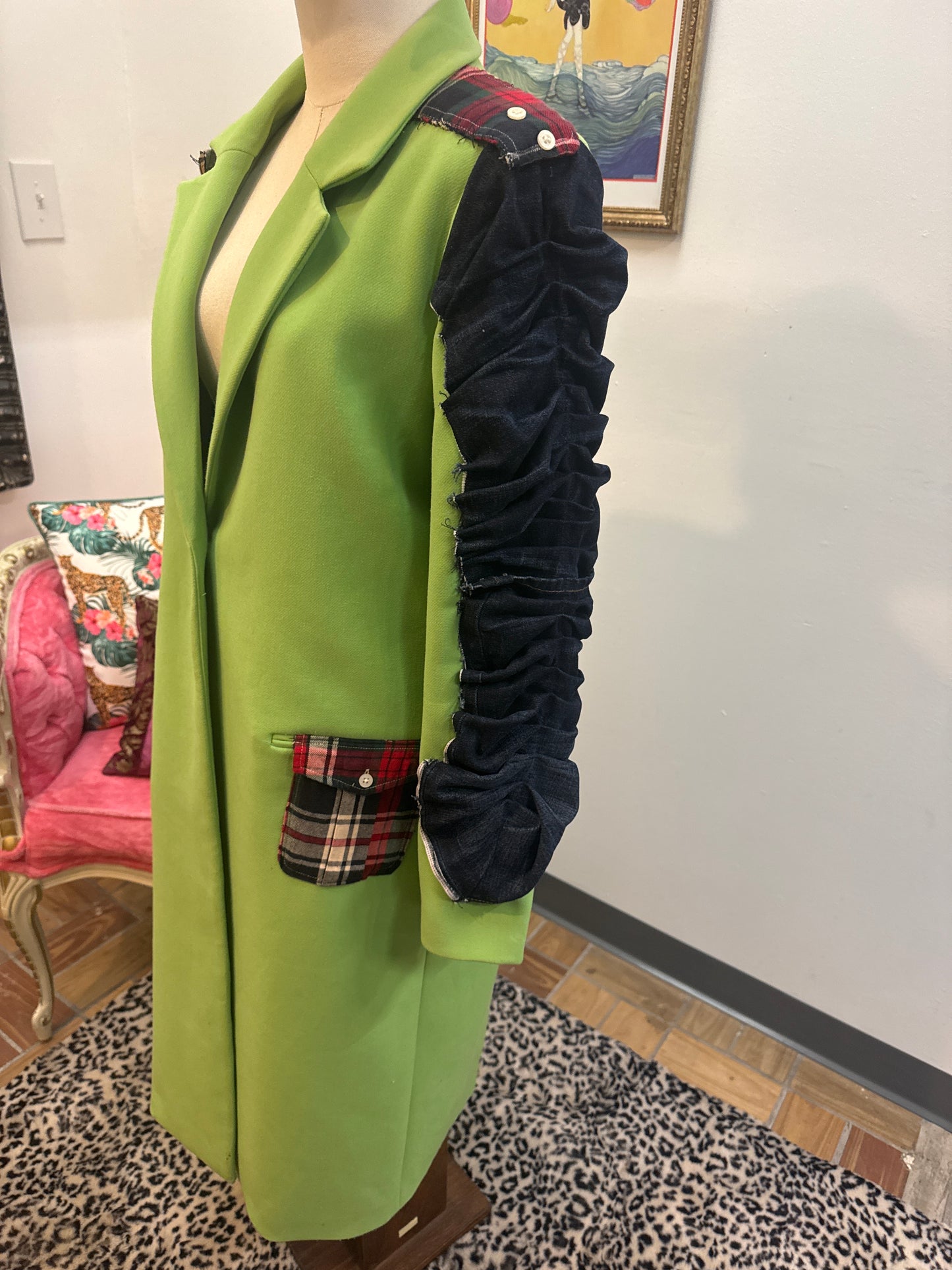 Reimagined Trench Coat with Denim