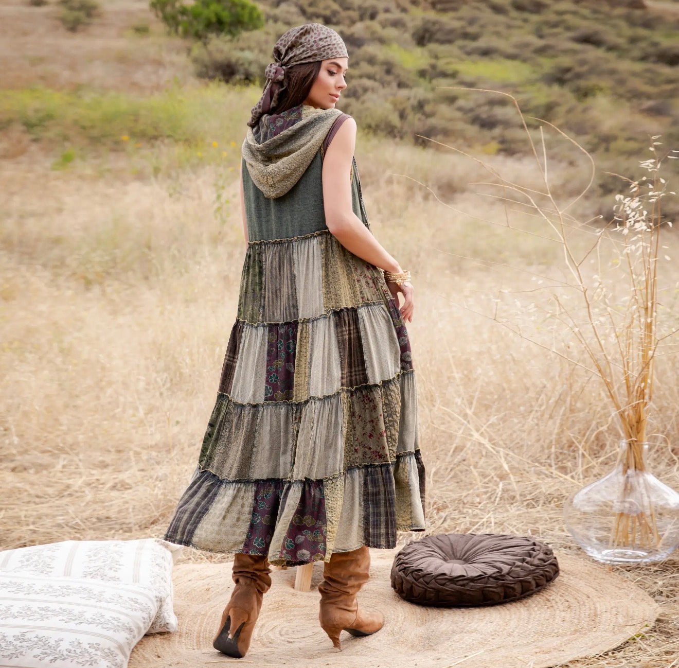 Young Threads Boho Maxi Patchwork Duster