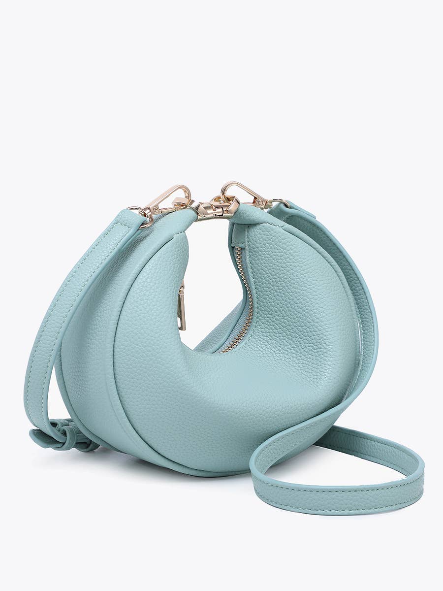 Half-Moon Crossbody w/ Convertible Snap