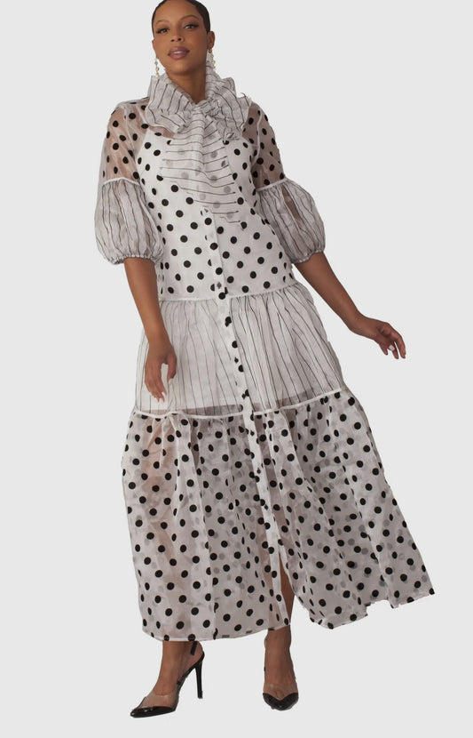 Polka Dot Tiered Maxi Dress