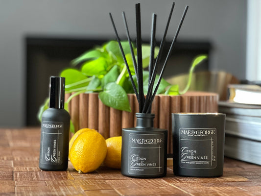 Amber Collection: Citron Green Vines Reed Diffuser