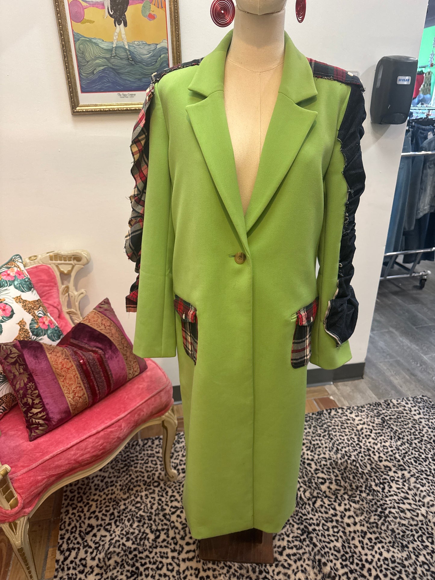 Reimagined Trench Coat with Denim