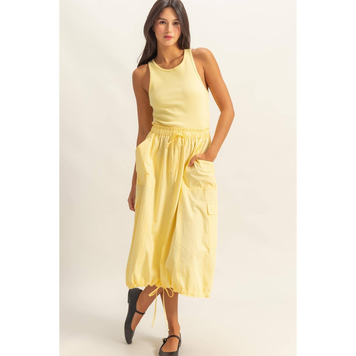 Sleeveless Cargo Midi Dress