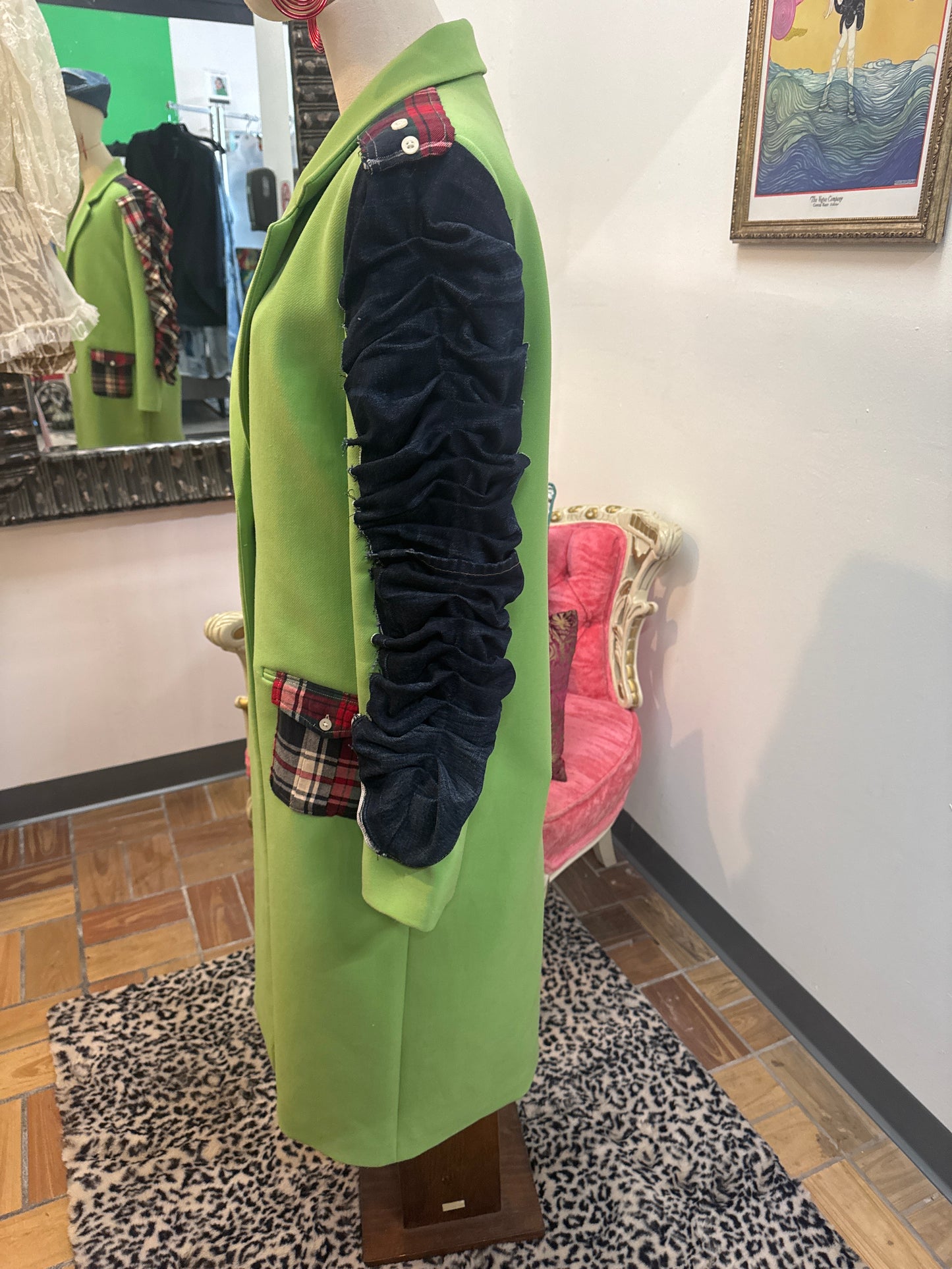 Reimagined Trench Coat with Denim