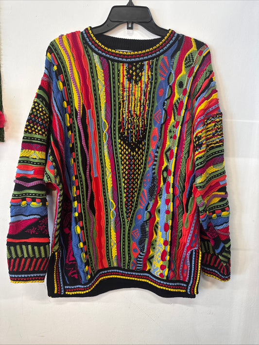 Vintage 3D Multi Color Knit Sweater