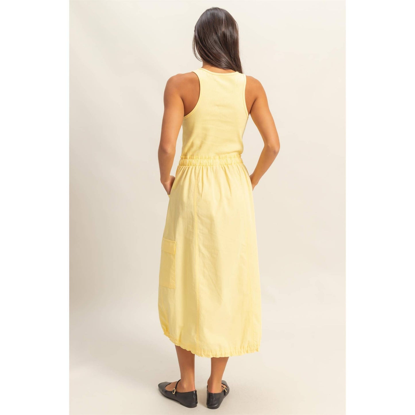 Sleeveless Cargo Midi Dress