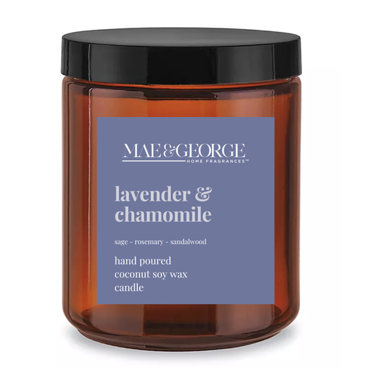 Amber Collection Candles: Lavender & Chamomile Candle